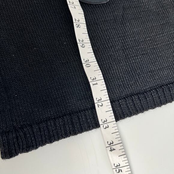 Vintage 90s Carole Little Sport Ski Sweater Women XL Black Wool Blend St Moritz - Picture 9 of 9